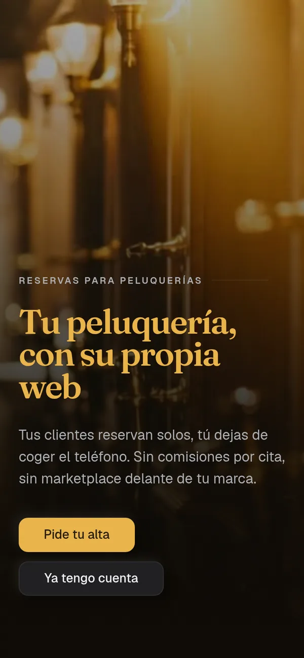 Salonio en un móvil, instalable como app
